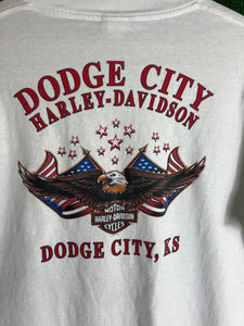 VTG 2000s Harley Davidson x Dodge City, Kansas Longsleeve Shirt Size Large