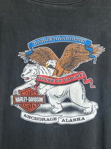 VTG 2000s Harley Davidson x Anchorage, Alaska Pocket Shirt Size Large