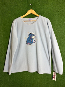 VTG 2000s Disney Eeyore Fleece Sweatshirt Large