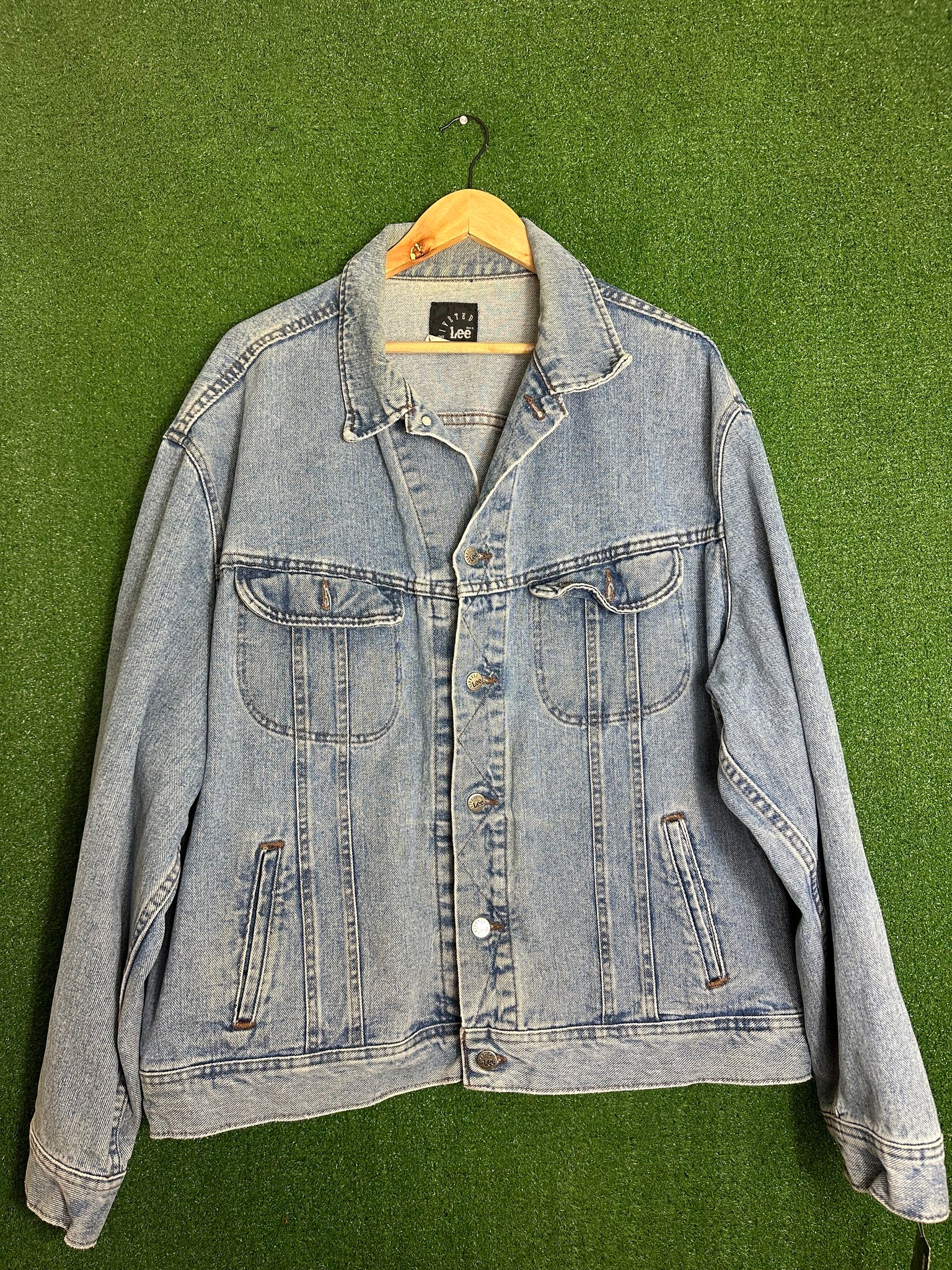 VTG 90s Riveted By Lee Denim Jacket XX Large Huntsville Vintage