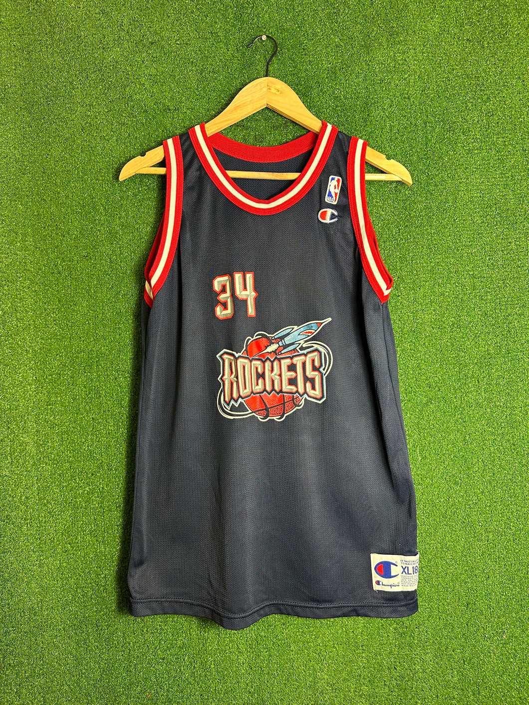 VTG Houston Rockets Hakeem Olajuwon NBA Jersey Size Youth X-Large / Adult Small