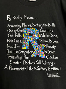 VTG 90s RX Pharmacist Shirt Size XL