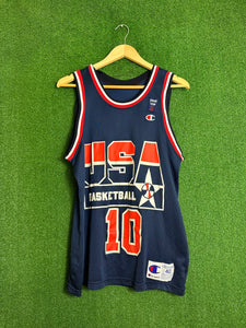 VTG 90s Champions USA Basketball Reggie Miller Jersey Size 40 Large