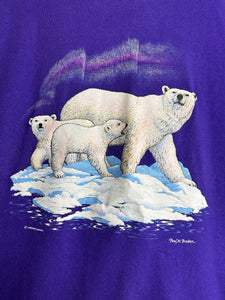 VTG 90s Antarctica Polar Bears Shirt Size XL
