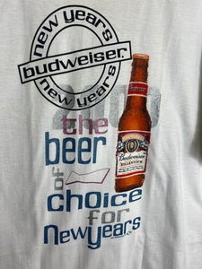 VTG 2000s New Years x Budweiser Shirt Size Large