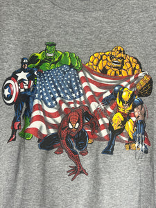 VTG 2001 Marvel Comic Characters Shirt Size Large
