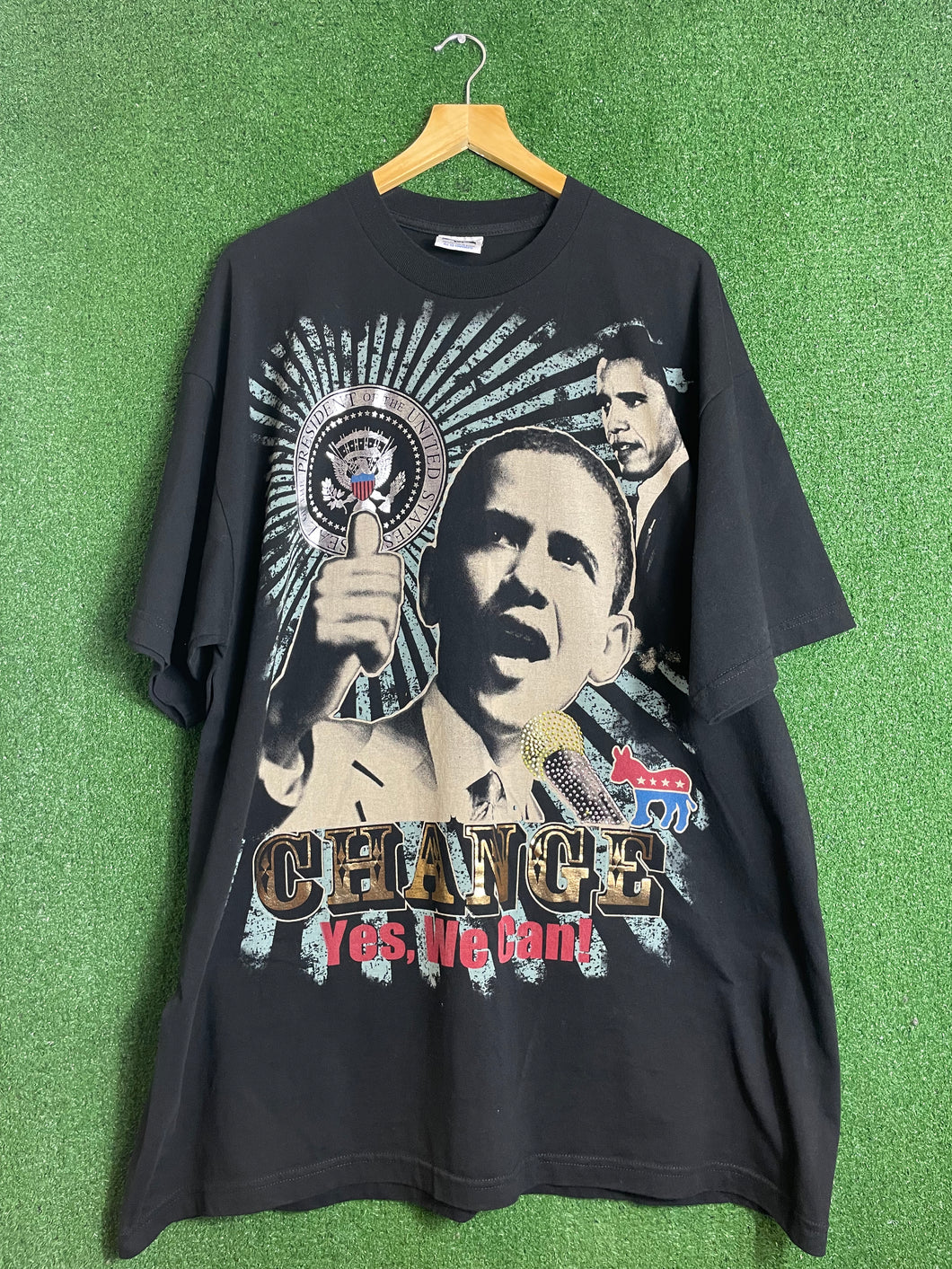 Barrack Obama Change Yes We Can! Shirt Size XXXL