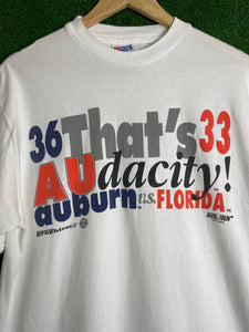 VTG 90s Auburn vs Florida Shirt Size Large