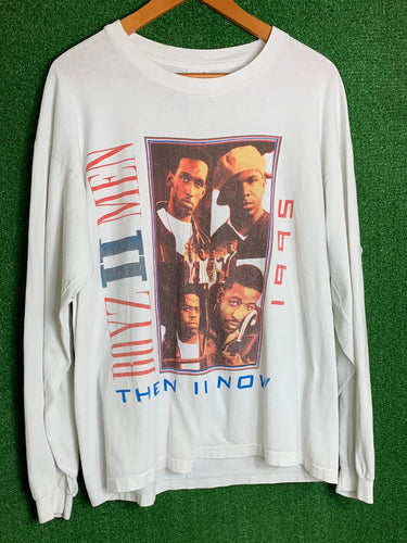 VTG Rare 1995 Boyz ll Men “Then ll Now” Tour Long Sleeve Shirt Size Large / XL