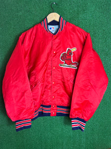 Medium. Vintage St. Louis Cardinals Satin Starter Varsity 